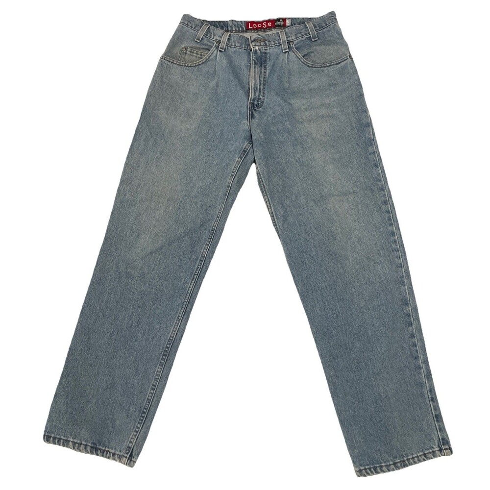 Vintage Levi’s SilverTab Loose Jeans 34x30 USA Light Wash 513 Button Y2K Baggy